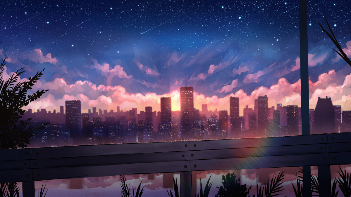 This is a pixiv picture whose title is 黄昏の星.
