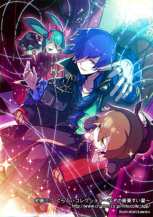 This is a pixiv picture whose title is 【ミクコレ】Trick×Marionnette.