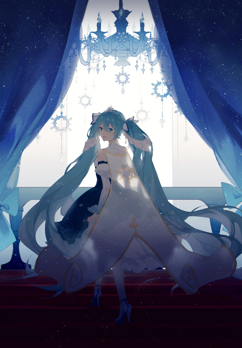 This is a pixiv picture whose title is Snow Miku.