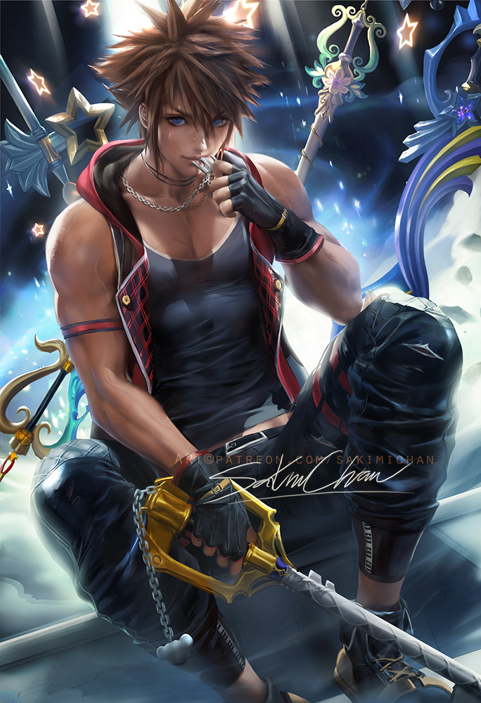 This is a pixiv picture whose title is older sora.