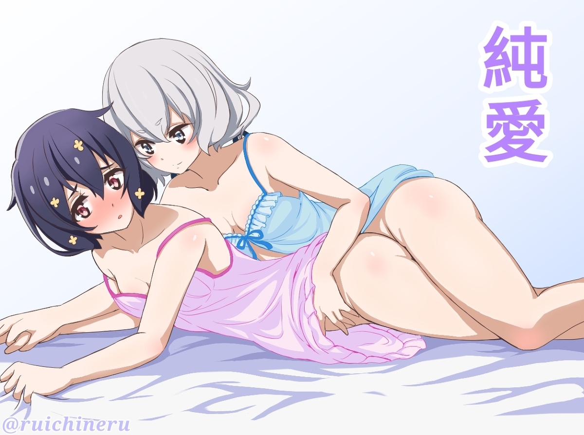 This is a pixiv picture whose title is 純愛.