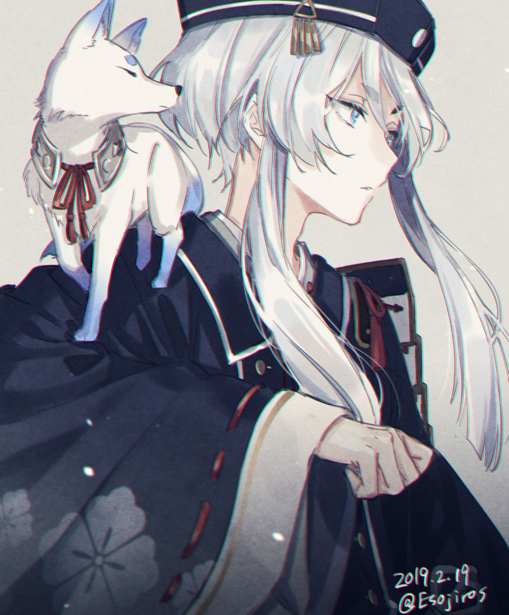 This is a pixiv picture whose title is 白山吉光.