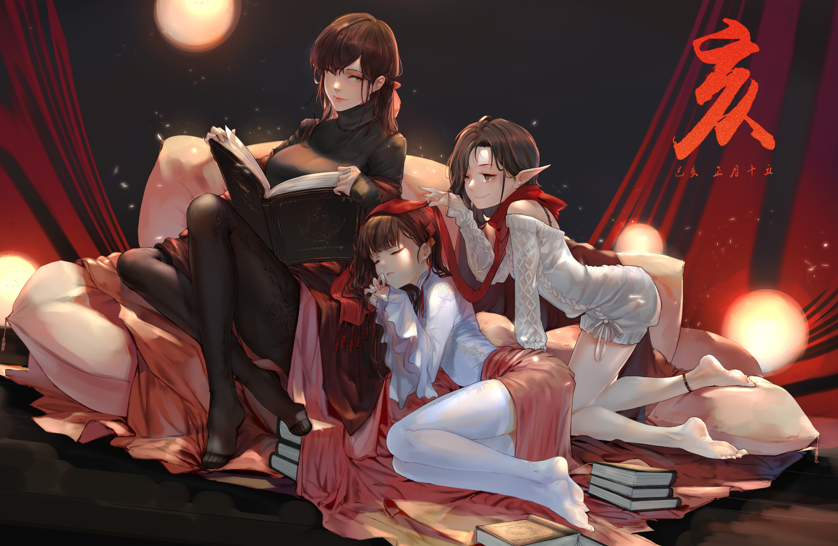 This is a pixiv picture whose title is 元宵快乐..