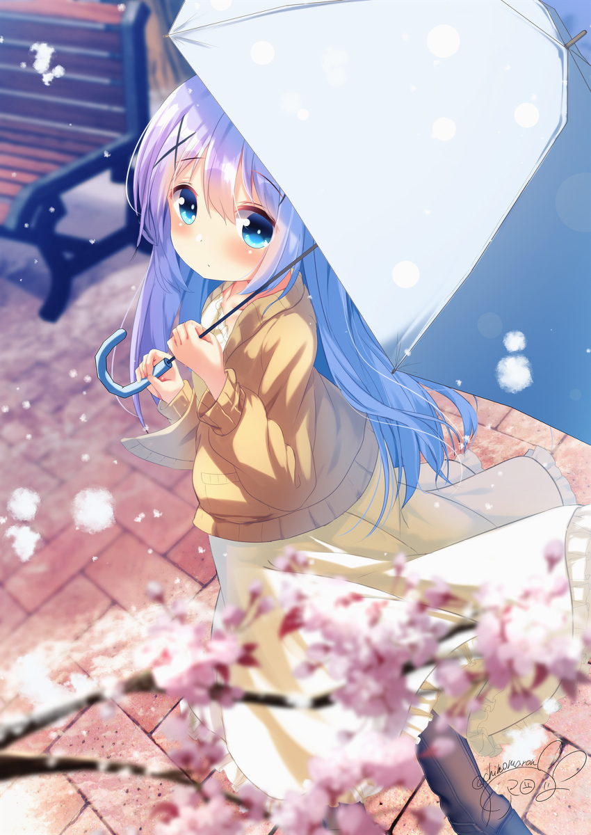 This is a pixiv picture whose title is 雪桜チノ.