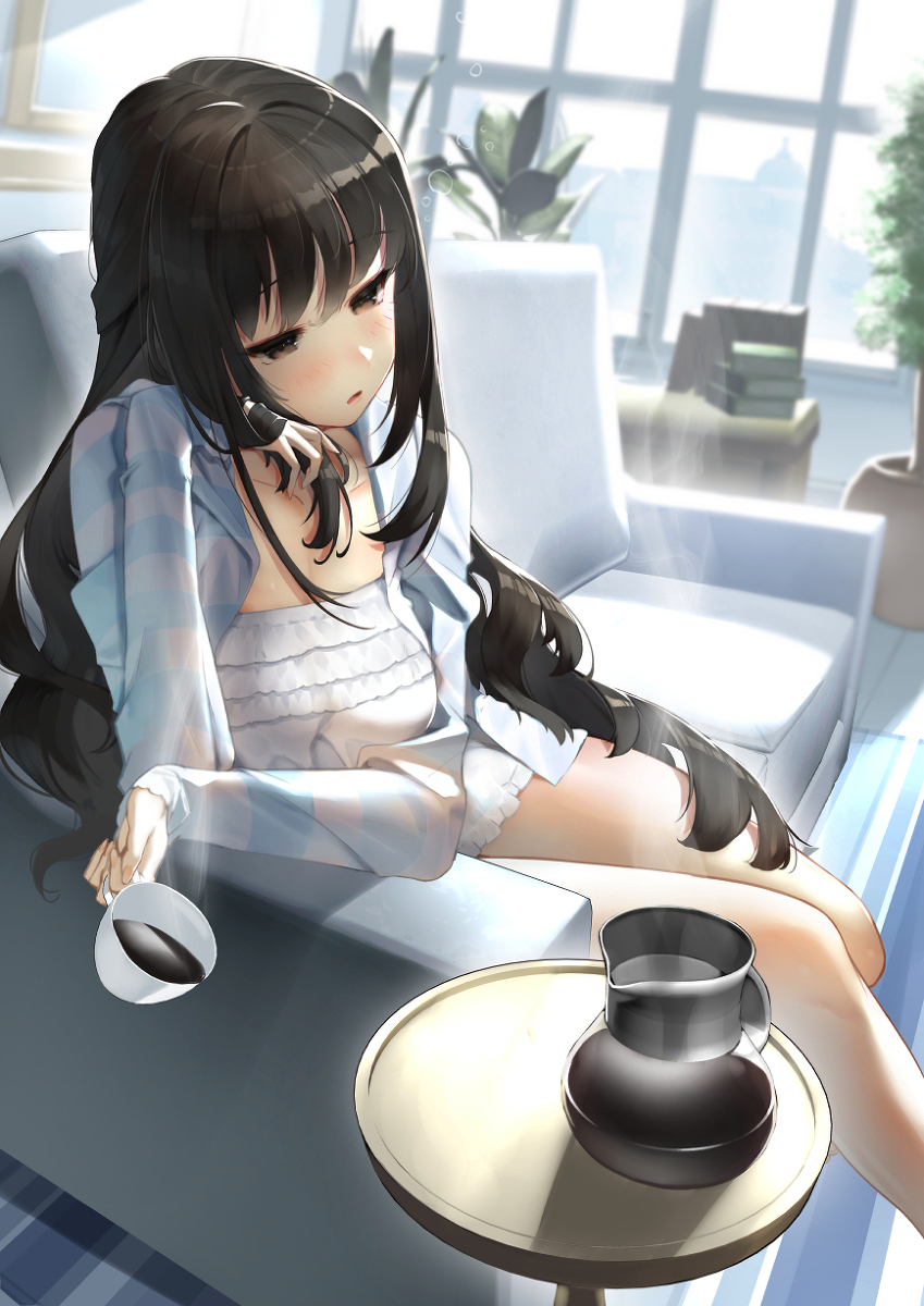This is a pixiv picture whose title is まだ眠い女の子.