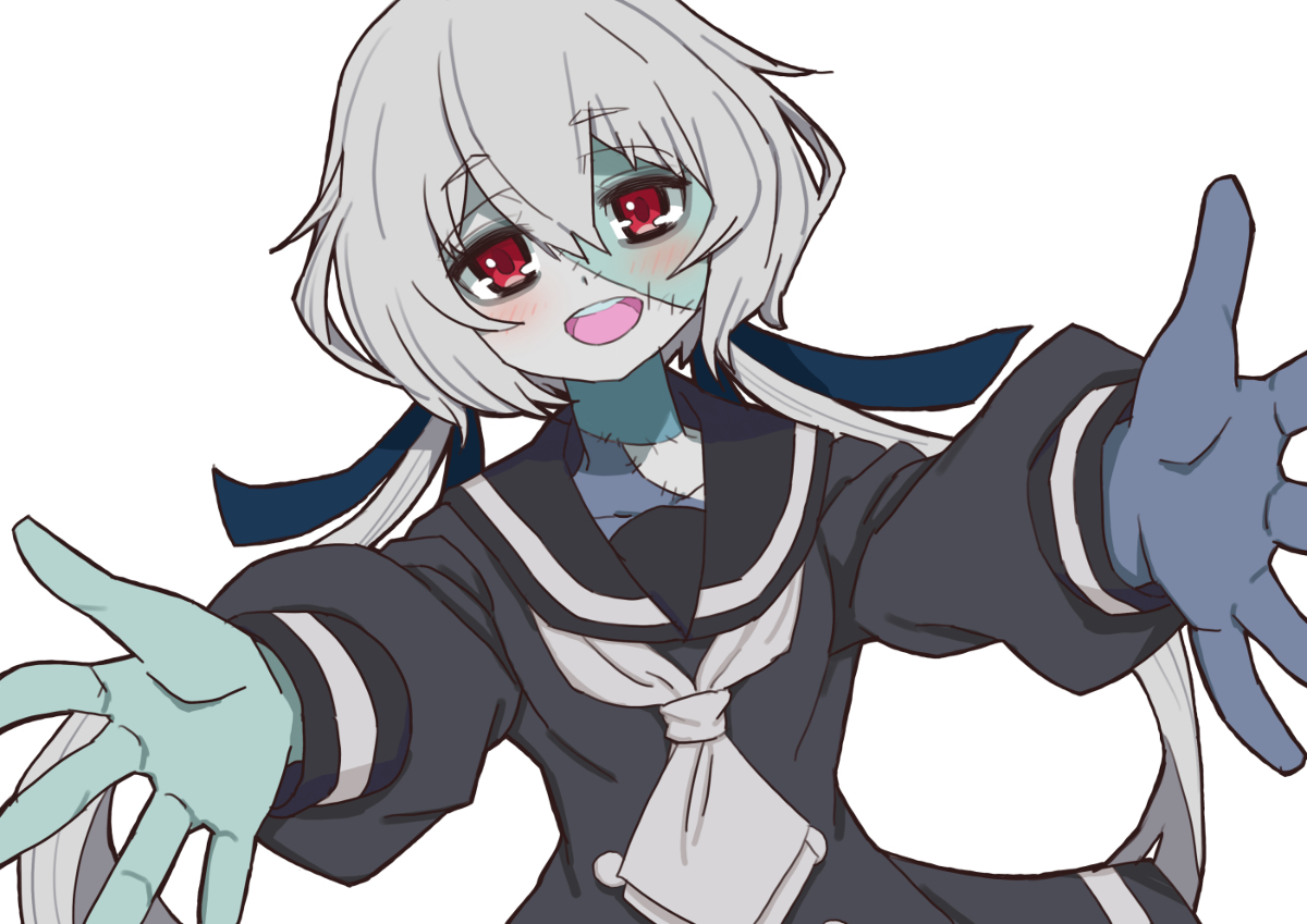 This is a pixiv picture whose title is ツイッターラクガキ純子ちゃん愛ちゃんゾンビィ.
