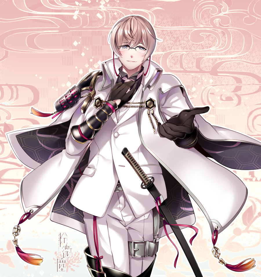 This is a pixiv picture whose title is 【春コミ】亀甲貞宗 極 クリアホルダー頒布告知.