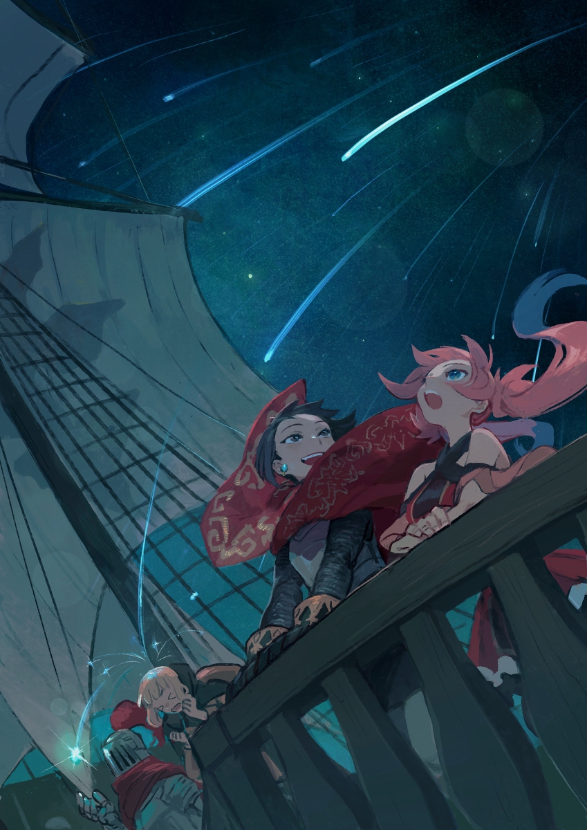 This is a pixiv picture whose title is 【PFLS】光の雨.