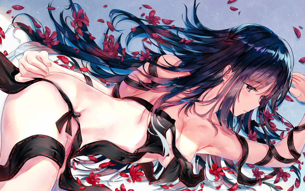This is a pixiv picture whose title is 虞美人.
