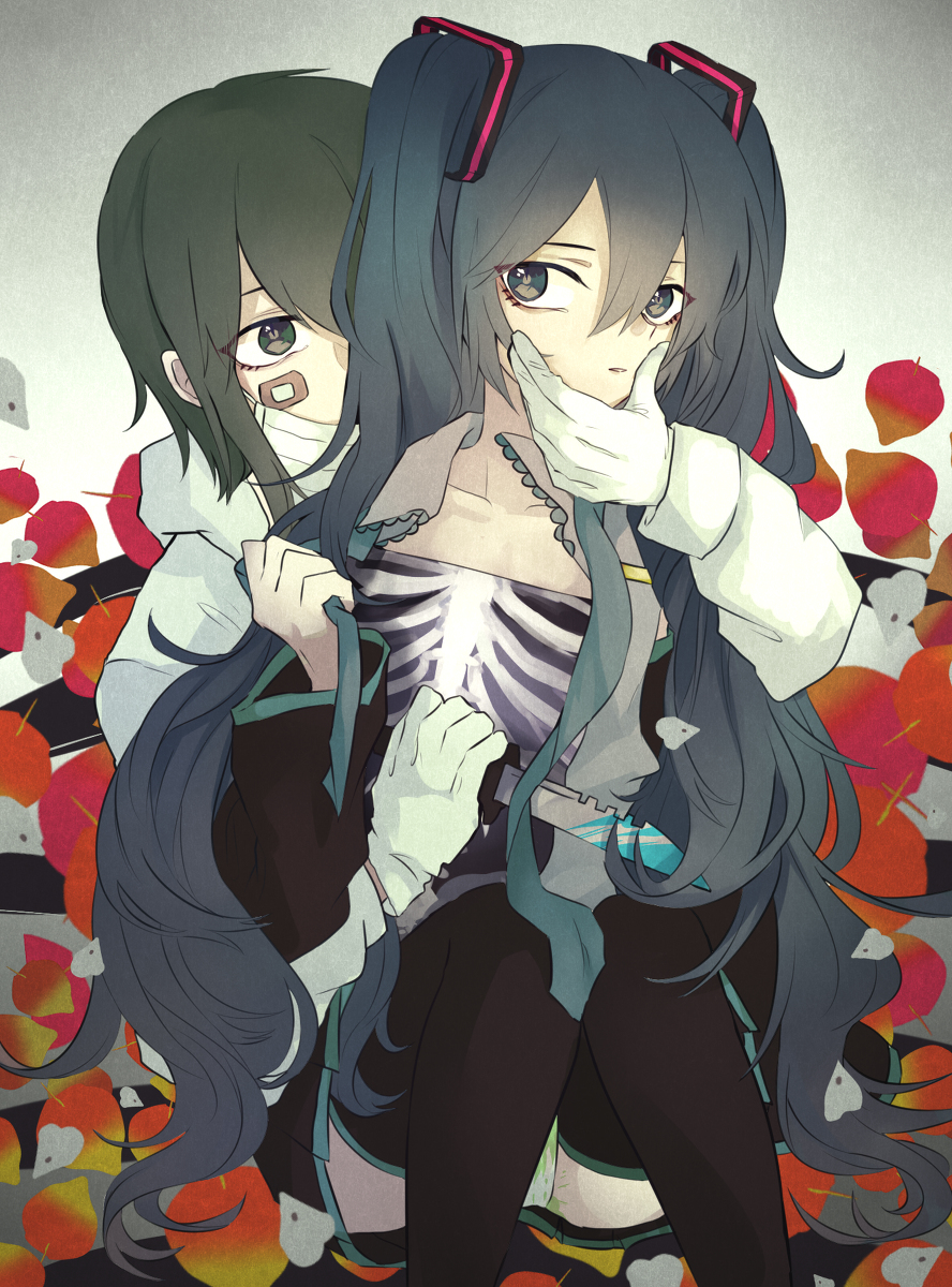 This is a pixiv picture whose title is GUMIKU GUMI x 初音ミク log5.