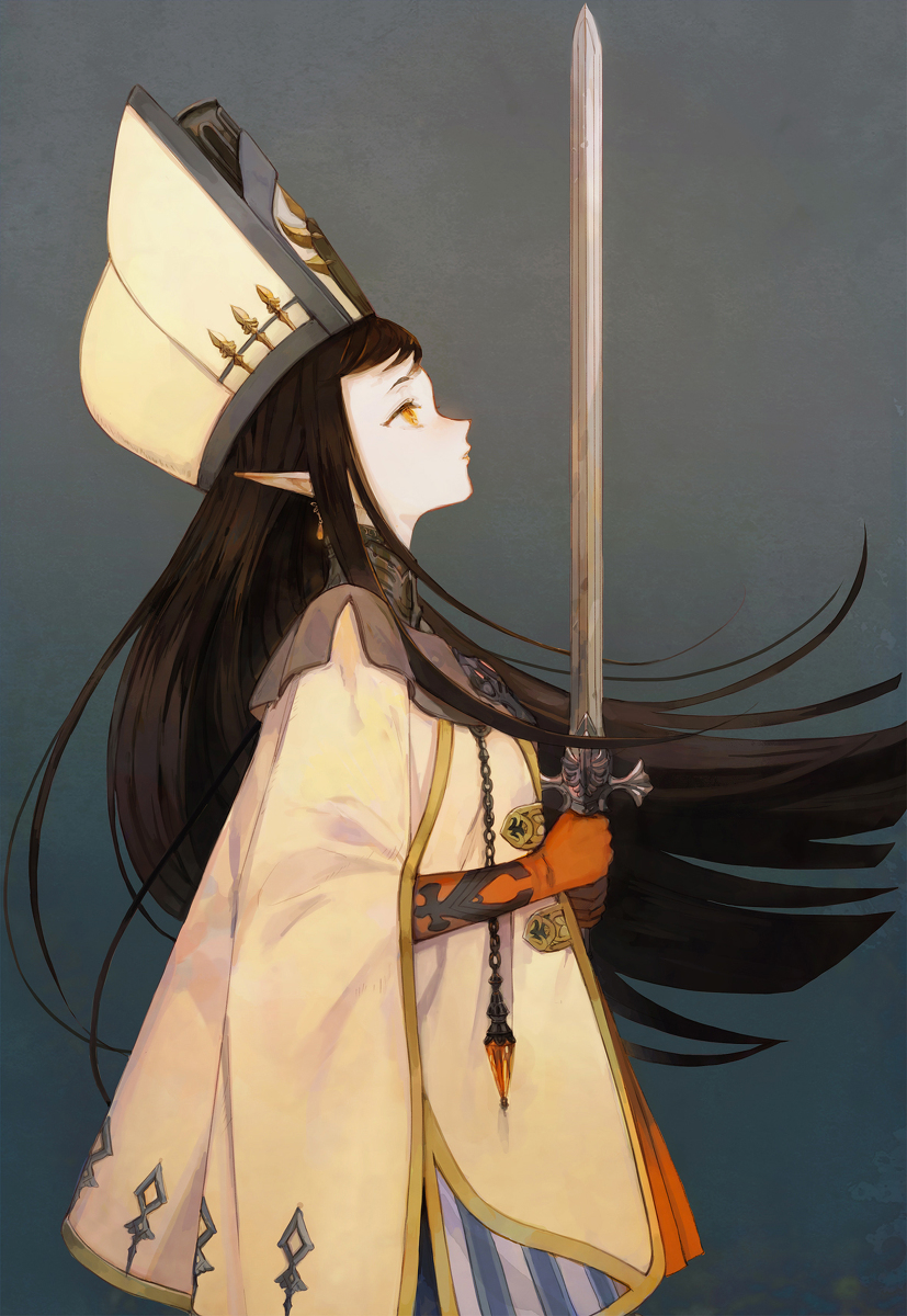 This is a pixiv picture whose title is sword.