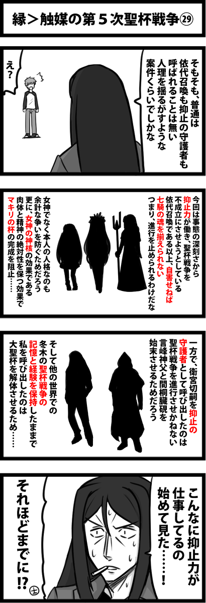 This is a pixiv picture whose title is 縁＞触媒の第５次聖杯戦争㉙.
