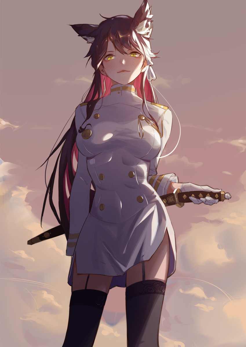 This is a pixiv picture whose title is Atago♥.