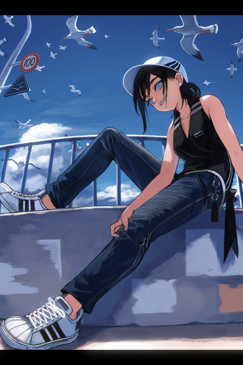 This is a pixiv picture whose title is 自由に生きたい.
