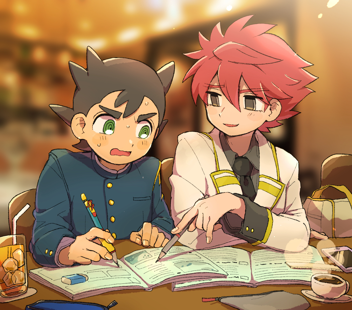 This is a pixiv picture whose title is お勉強.