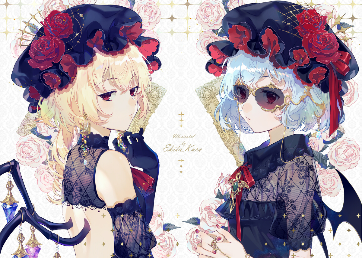 This is a pixiv picture whose title is スカーレット姉妹.