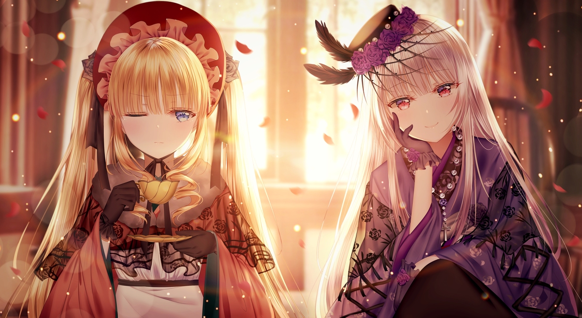 This is a pixiv picture whose title is 蔷薇少女.