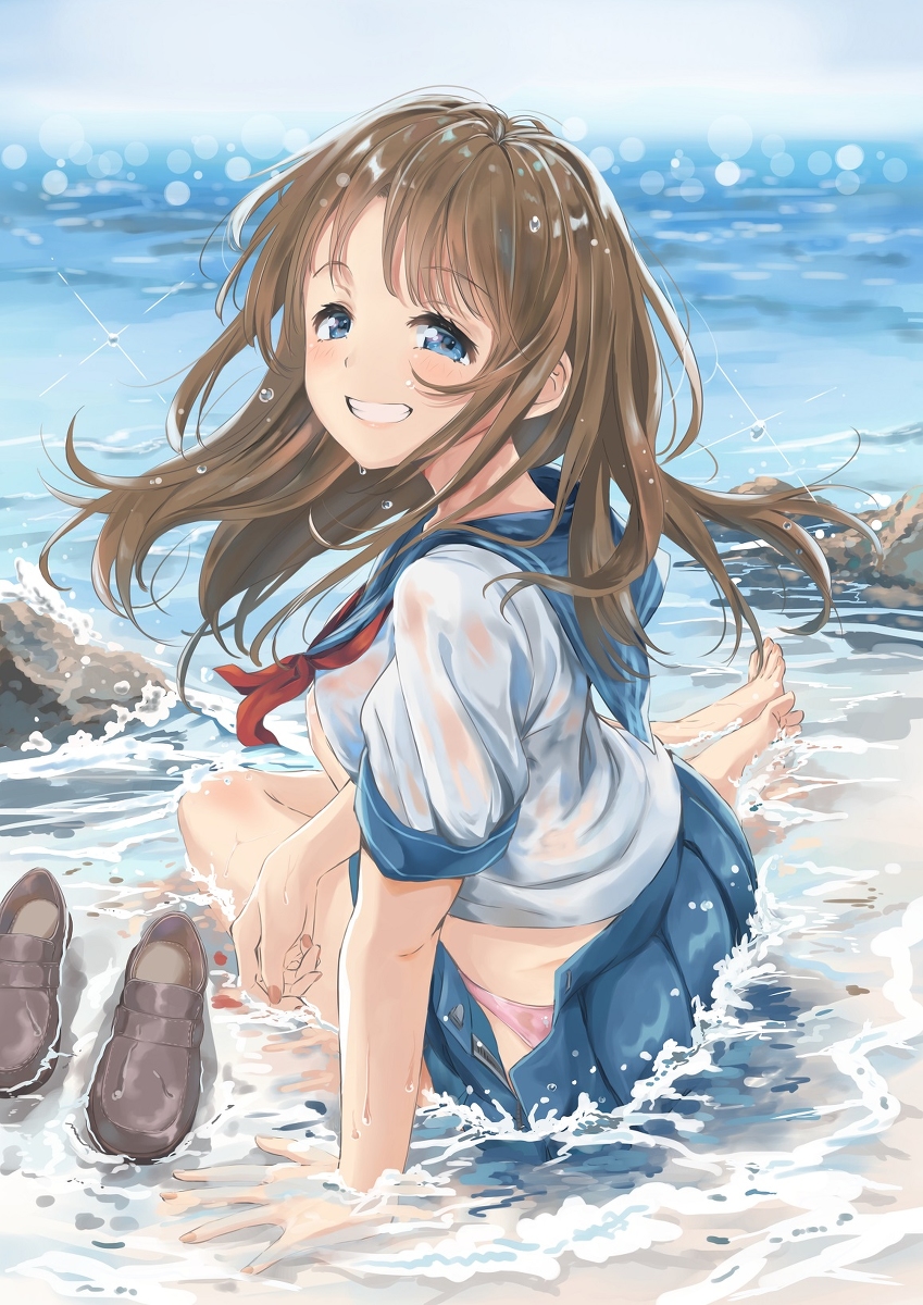 This is a pixiv picture whose title is BLUE.