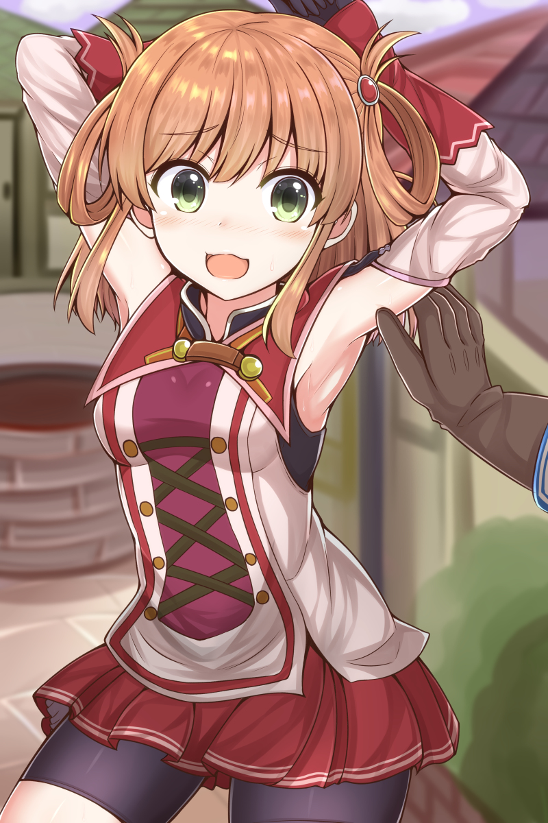 This is a pixiv picture whose title is 柔らかそうで可愛いと言われて困惑しつつ触っても怒らないリノちゃん.