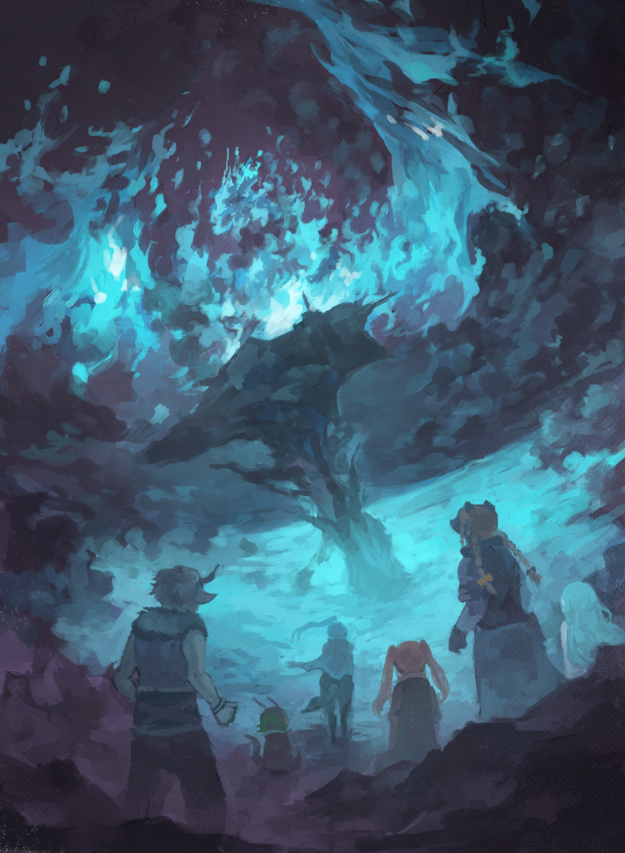 This is a pixiv picture whose title is 【PFLS】消えていく蒼炎.