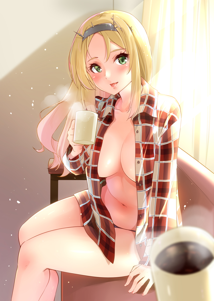 This is a pixiv picture whose title is ネルシャツなネルソンと、モーニングコーヒー。.