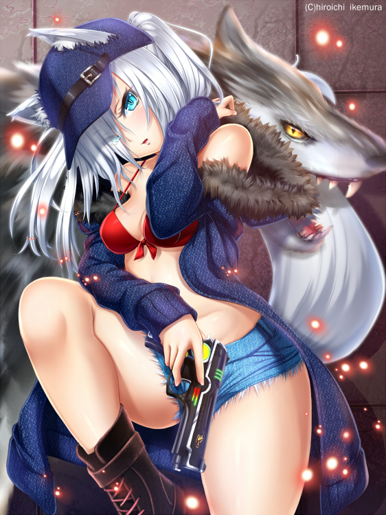 This is a pixiv picture whose title is フェンリル娘＆わんわんお Wild ver-(term31).