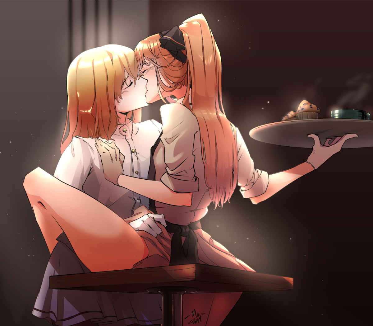 This is a pixiv picture whose title is Table for Two.