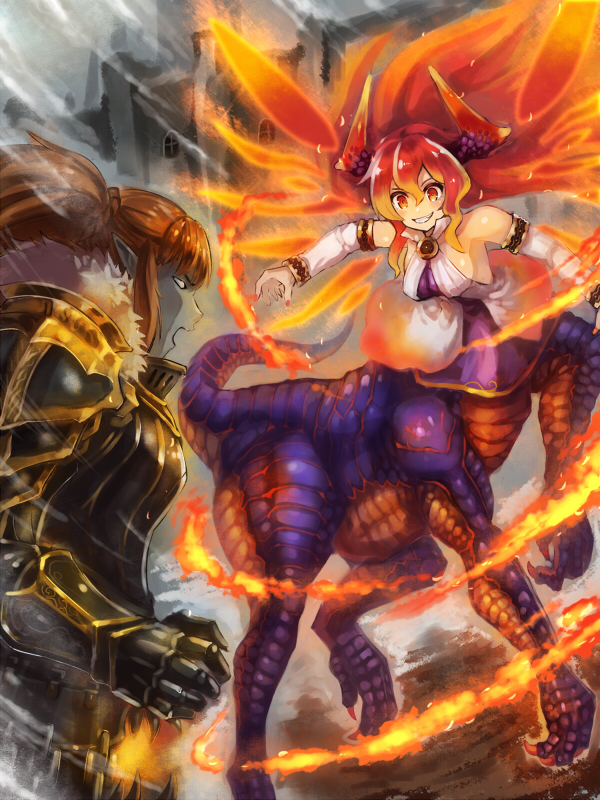 This is a pixiv picture whose title is 【ＰＦＬＳ】降り立つ炎.