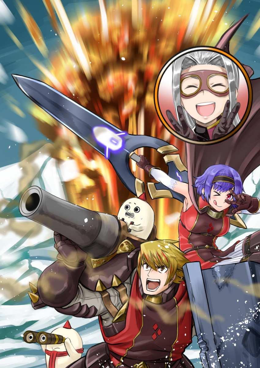 This is a pixiv picture whose title is 【PFLS】切り拓けのりものキャノン【ブルーランドの戦い：赤】.