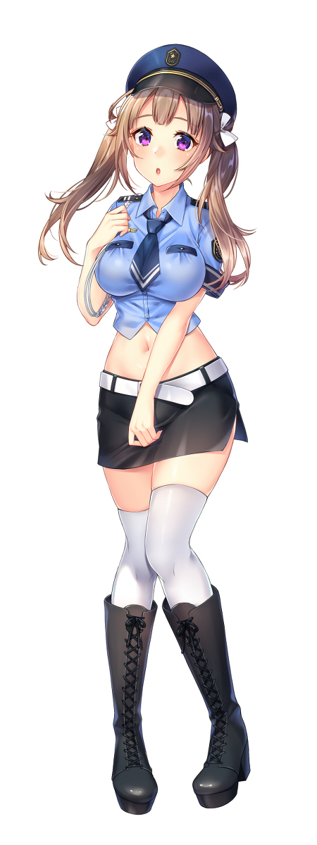 This is a pixiv picture whose title is My Police Girlfriend.