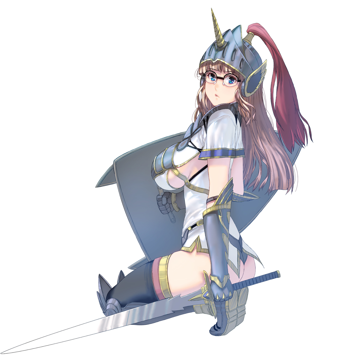 This is a pixiv picture whose title is メガネっ子騎士.