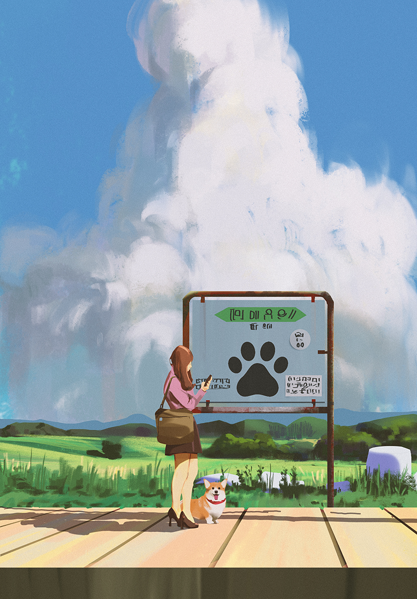 This is a pixiv picture whose title is Heading to dog village.