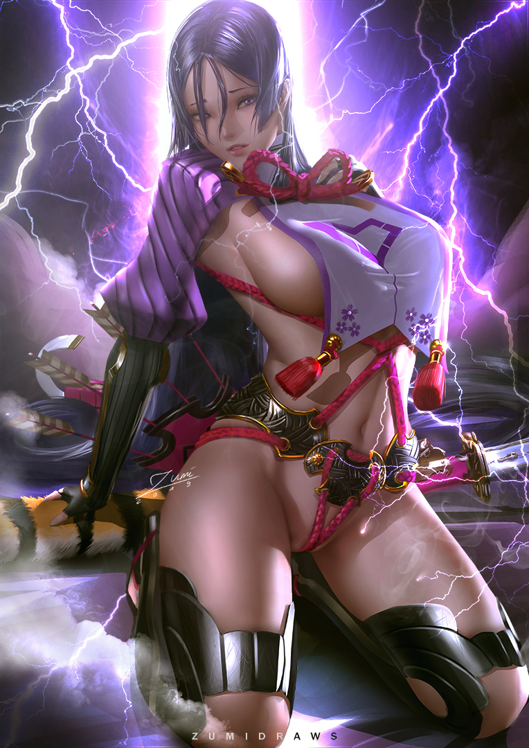 This is a pixiv picture whose title is Minamoto no Raikou.