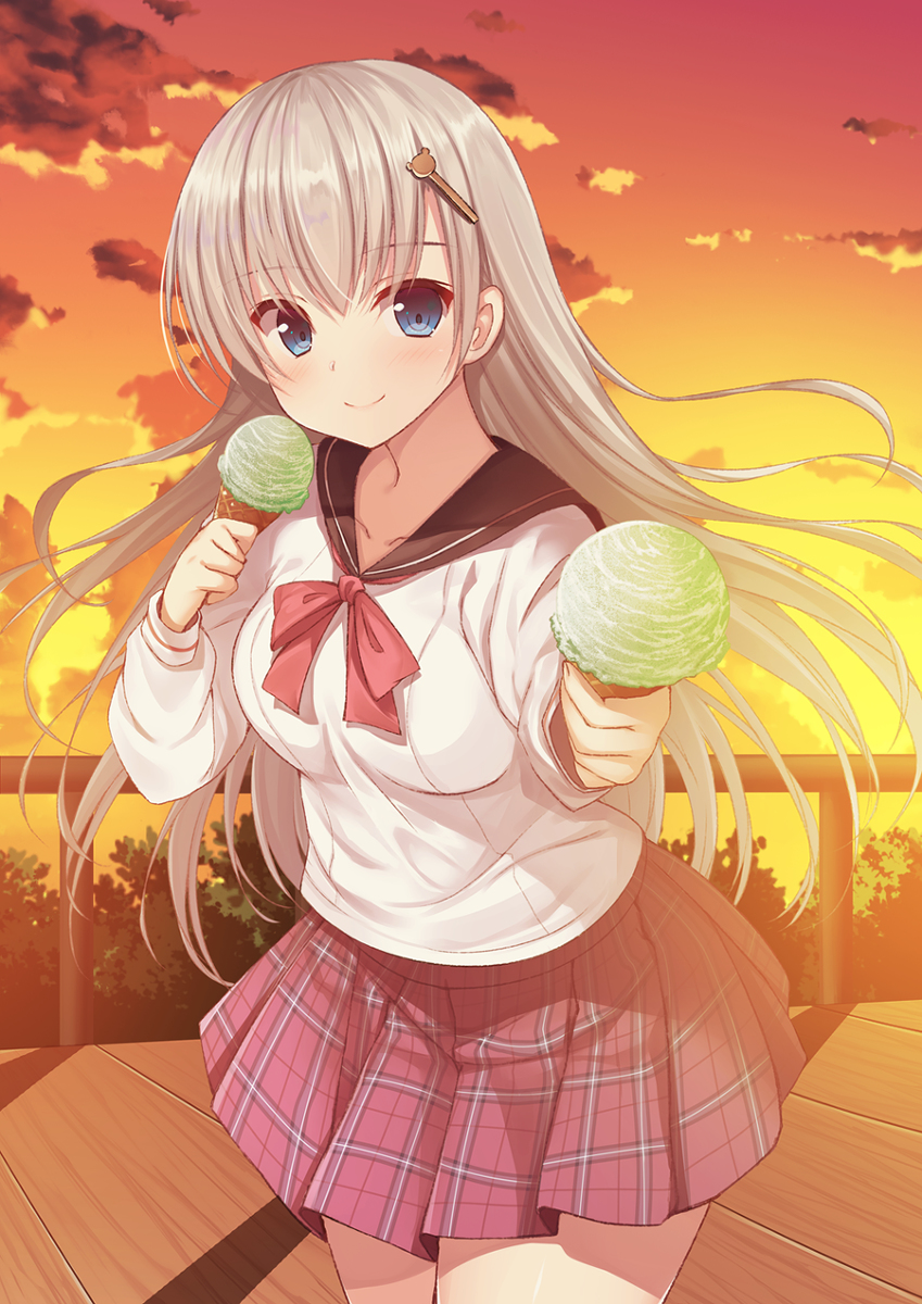 This is a pixiv picture whose title is 食べる？？.
