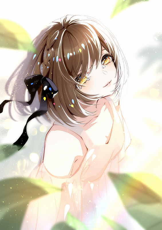 This is a pixiv picture whose title is 叶.
