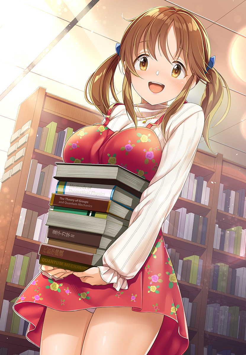 This is a pixiv picture whose title is 【093】図書館で見かけた子.