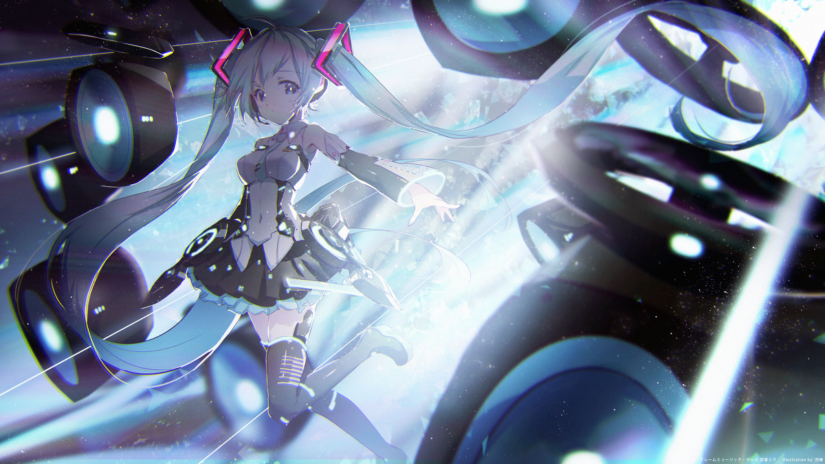 This is a pixiv picture whose title is フレームミュージック・ガール 初音ミク.