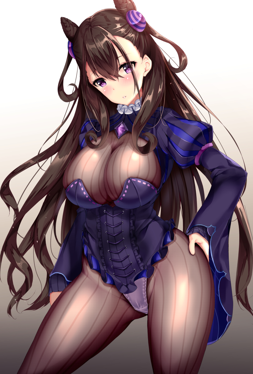 This is a pixiv picture whose title is 紫式部(スカート無しver.).