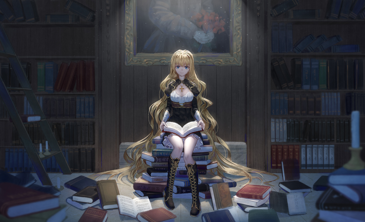This is a pixiv picture whose title is 书.