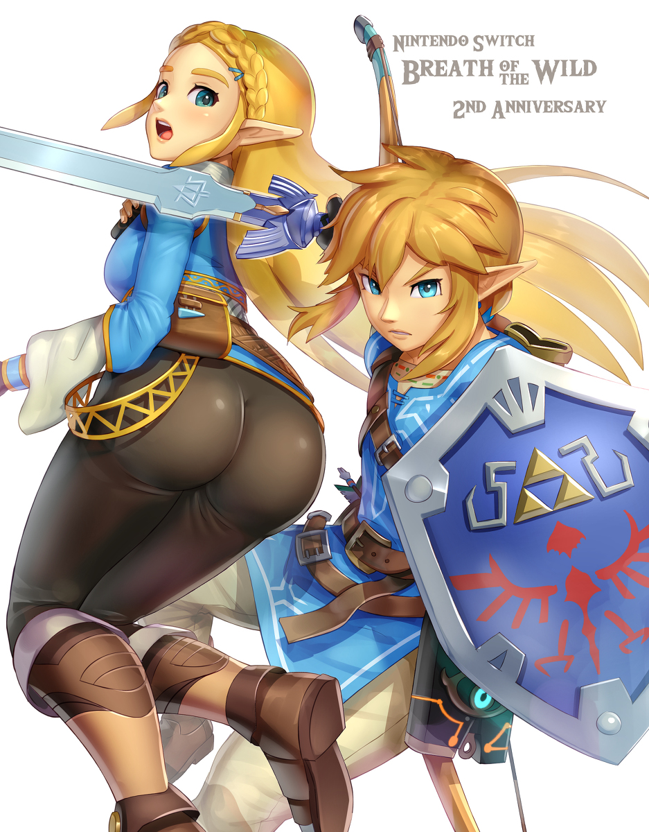 This is a pixiv picture whose title is ブレワイ二周年.