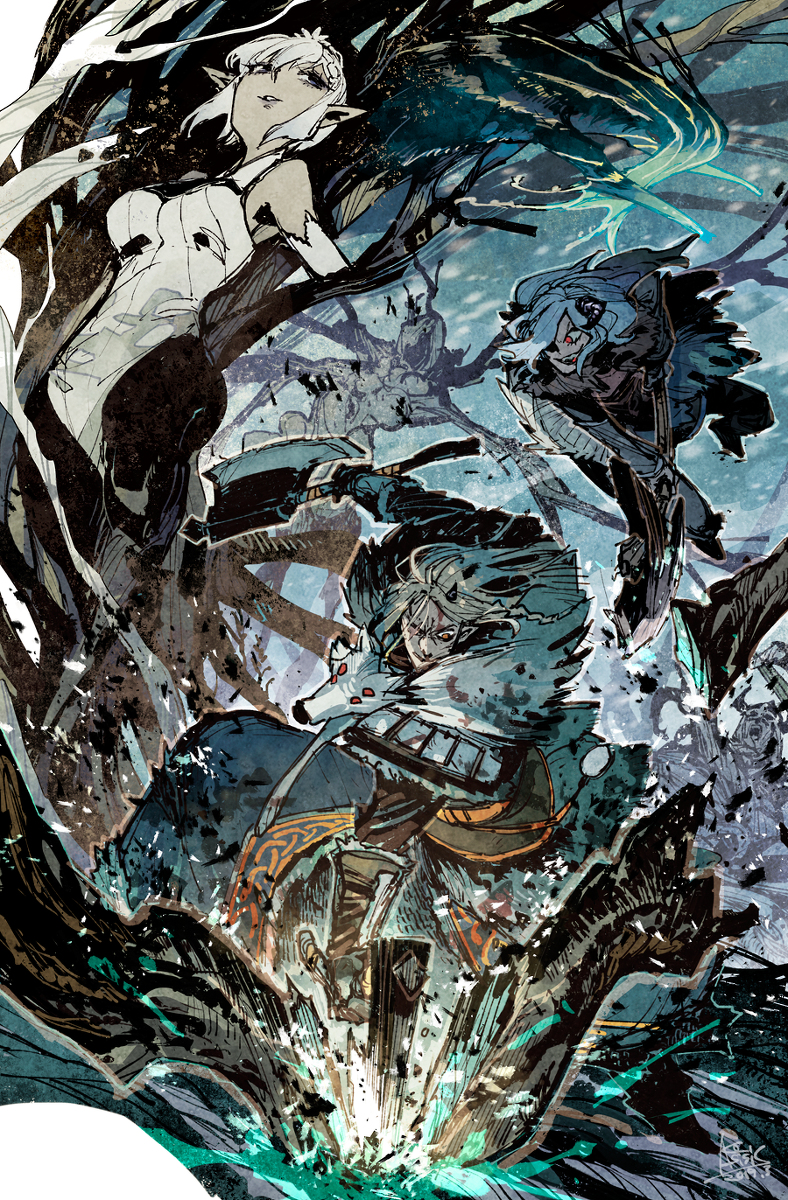 This is a pixiv picture whose title is 【PFLS】這い寄る枝城.