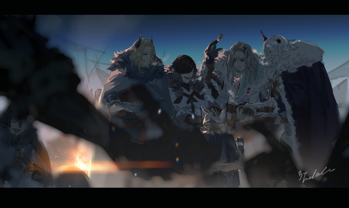This is a pixiv picture whose title is 【PFLS】腹が減っては.