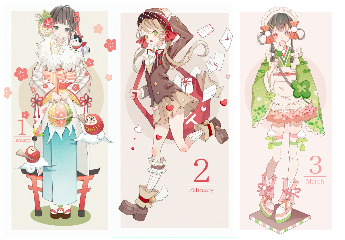 This is a pixiv picture whose title is 月の擬人化シリーズ.