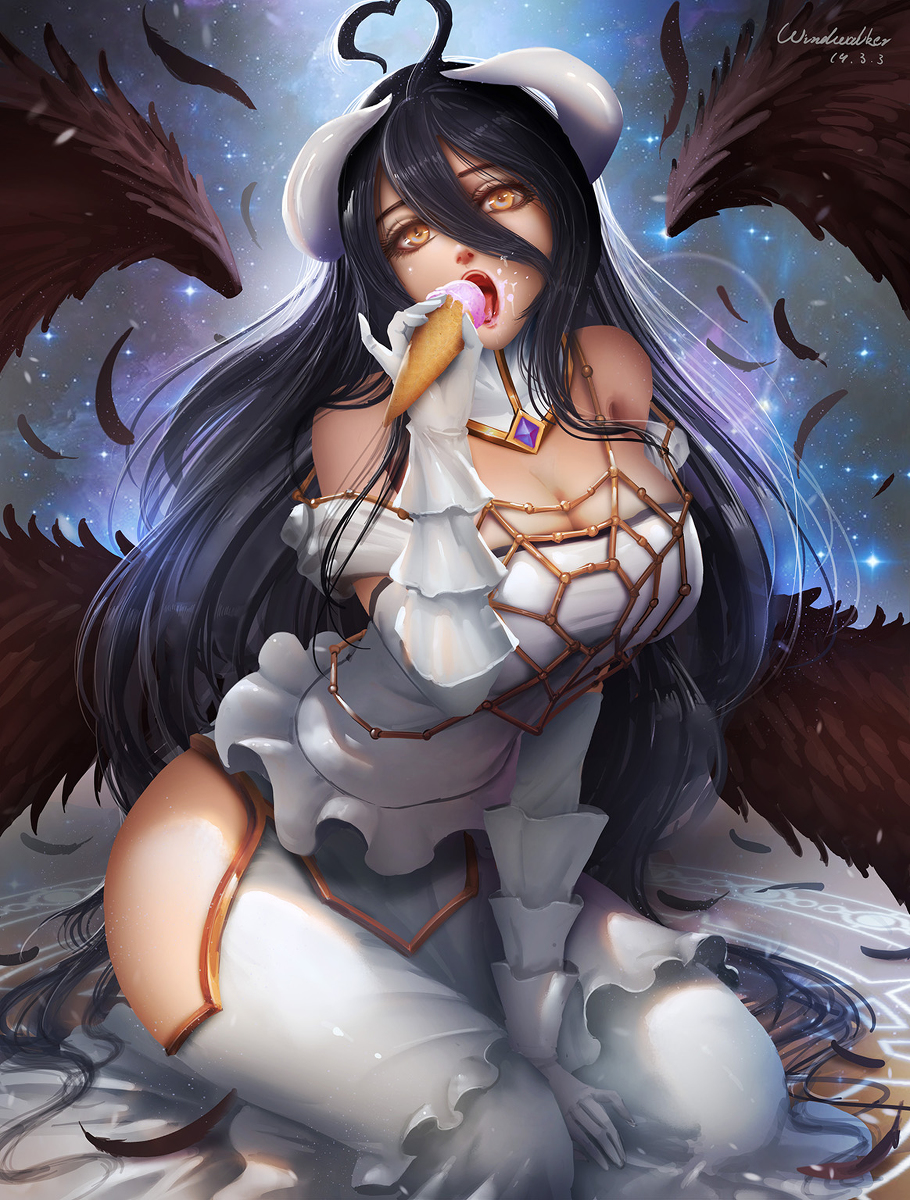 This is a pixiv picture whose title is Albedo.