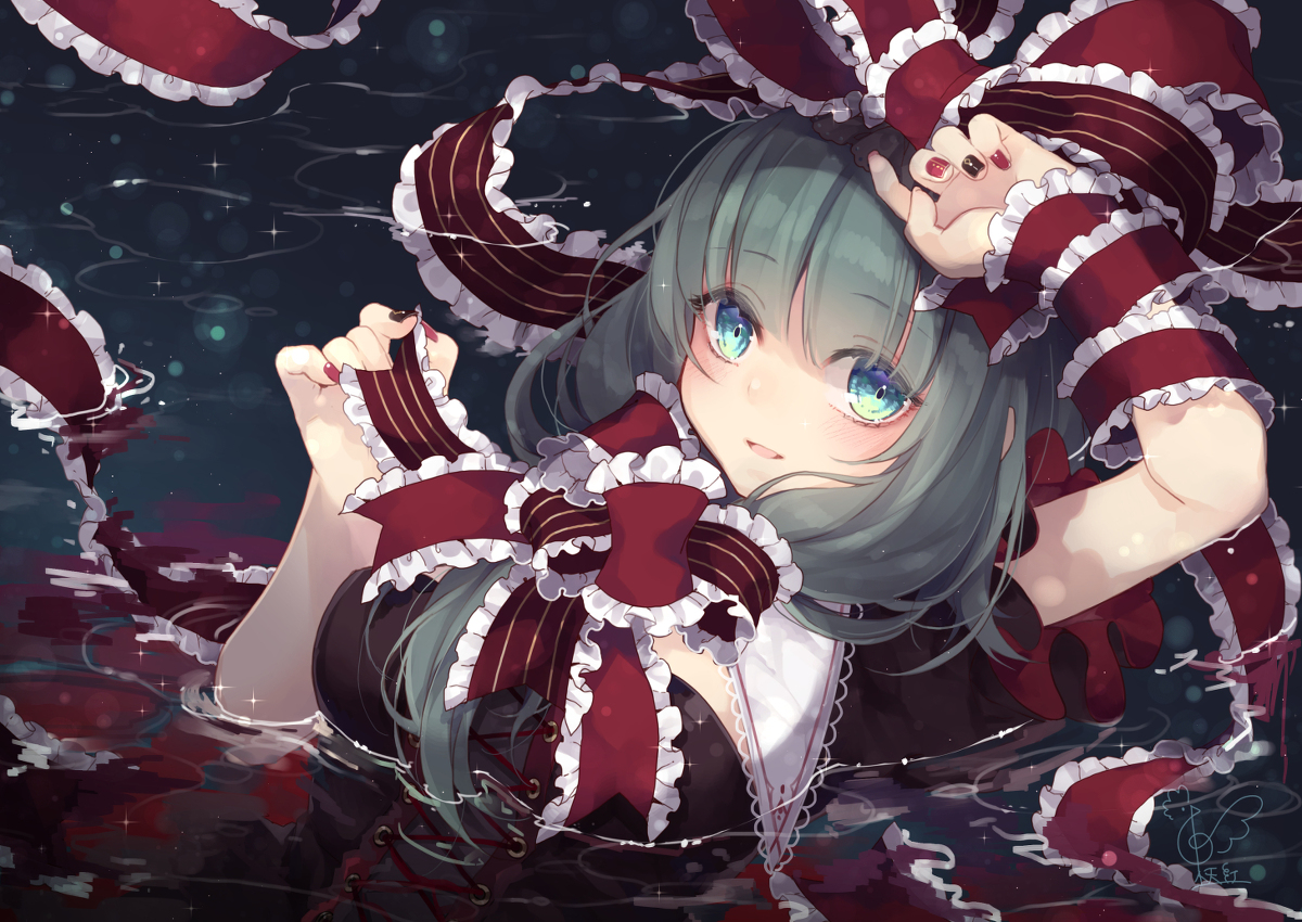 This is a pixiv picture whose title is 秘神流し雛.