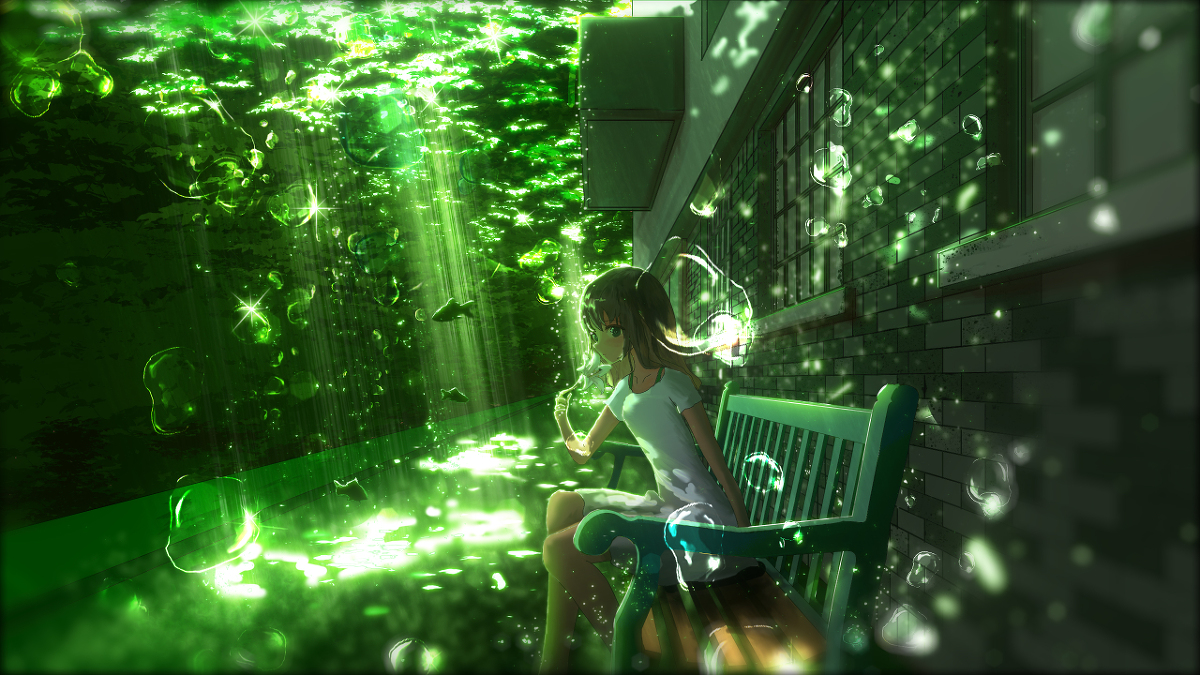 This is a pixiv picture whose title is 木漏れ日.