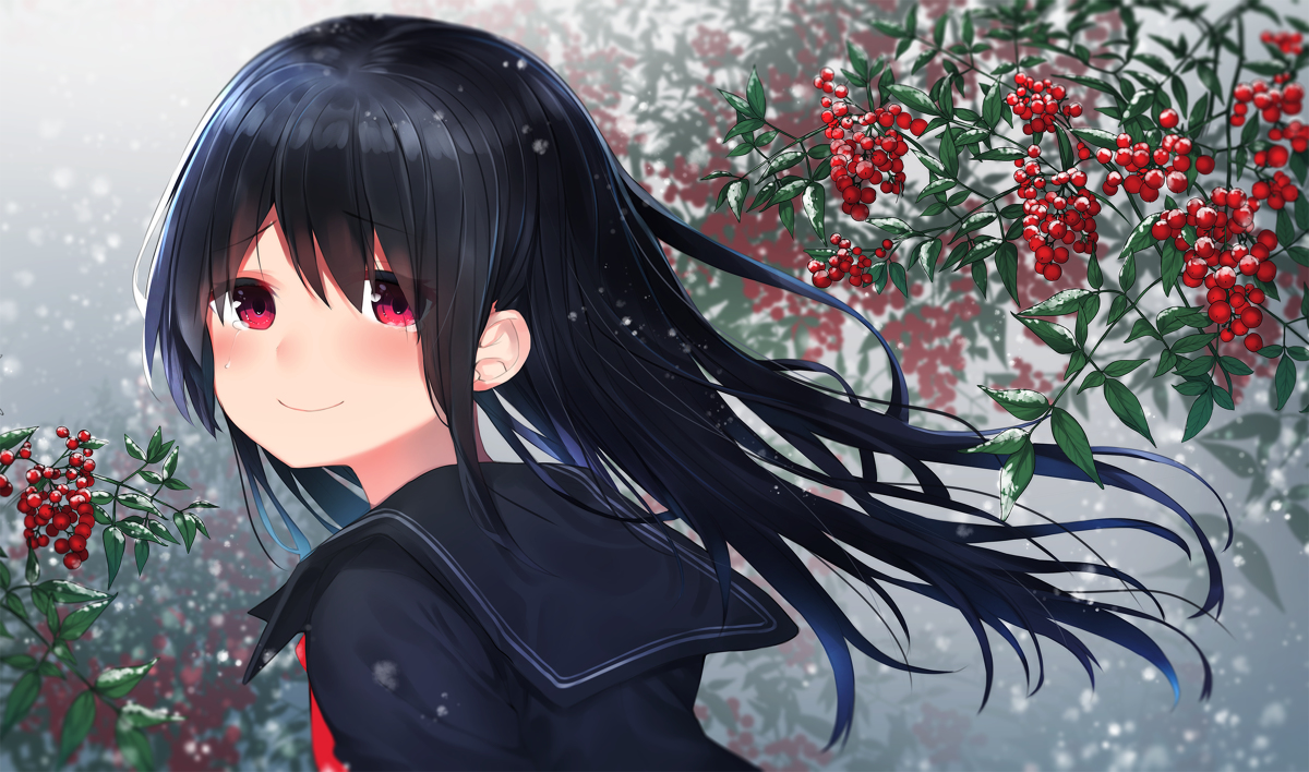 This is a pixiv picture whose title is 泣いた君と、南天燭.