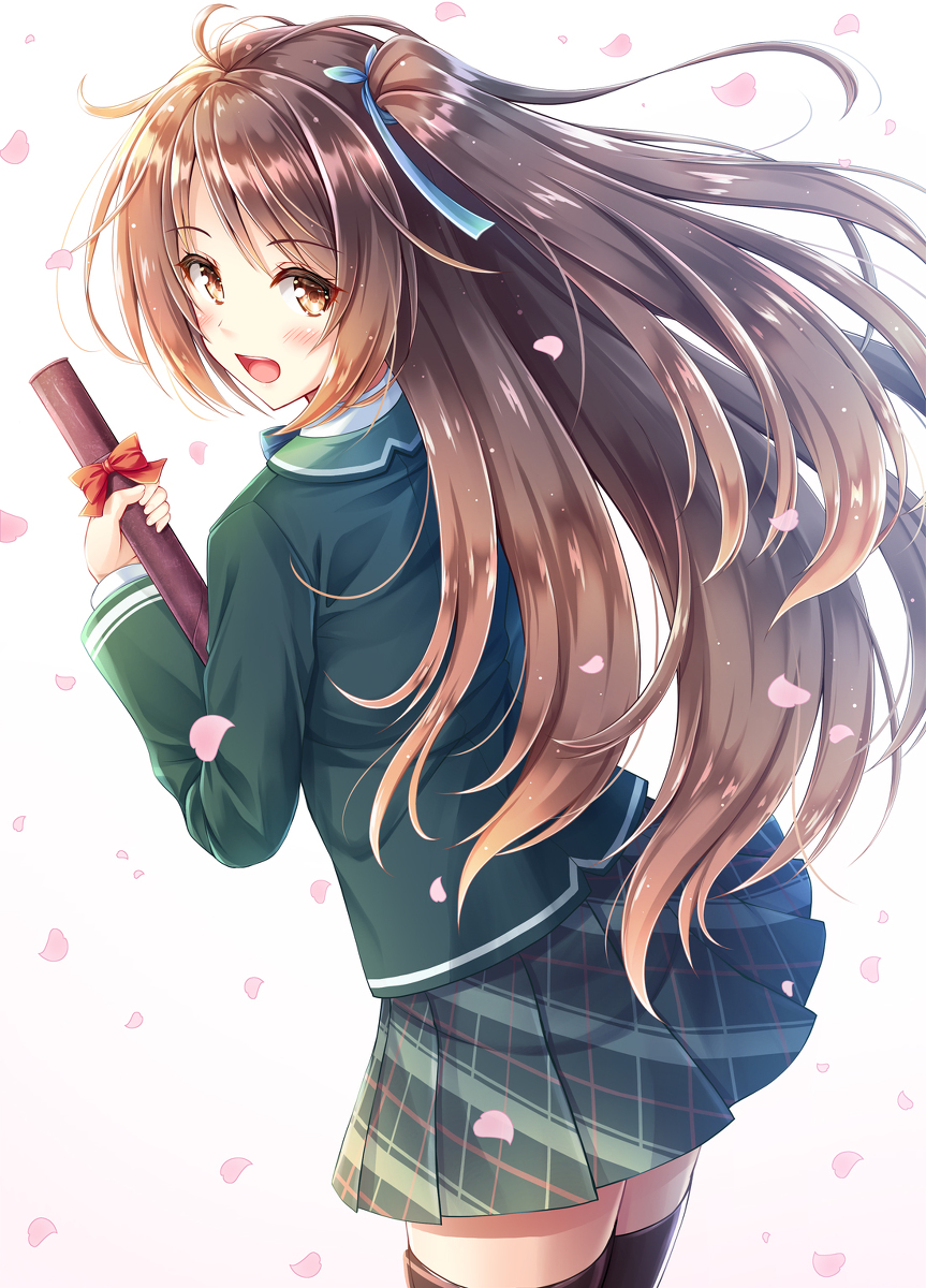 This is a pixiv picture whose title is 卒業.
