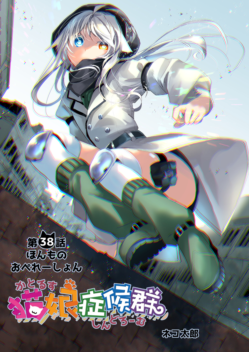 This is a pixiv picture whose title is 【宣伝】猫娘38話.