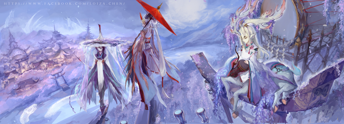 This is a pixiv picture whose title is 陰陽師/紫藤京城.